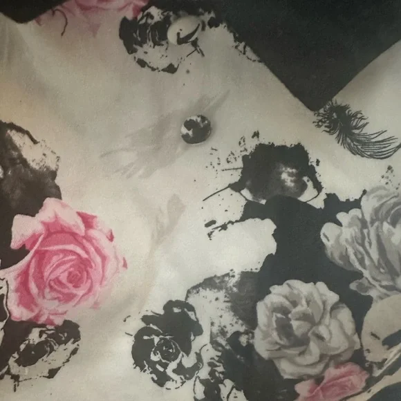 Torrid Retro Chic Floral Skull Print Dress with Black Straps Plus 28 - Picture 4 of 7